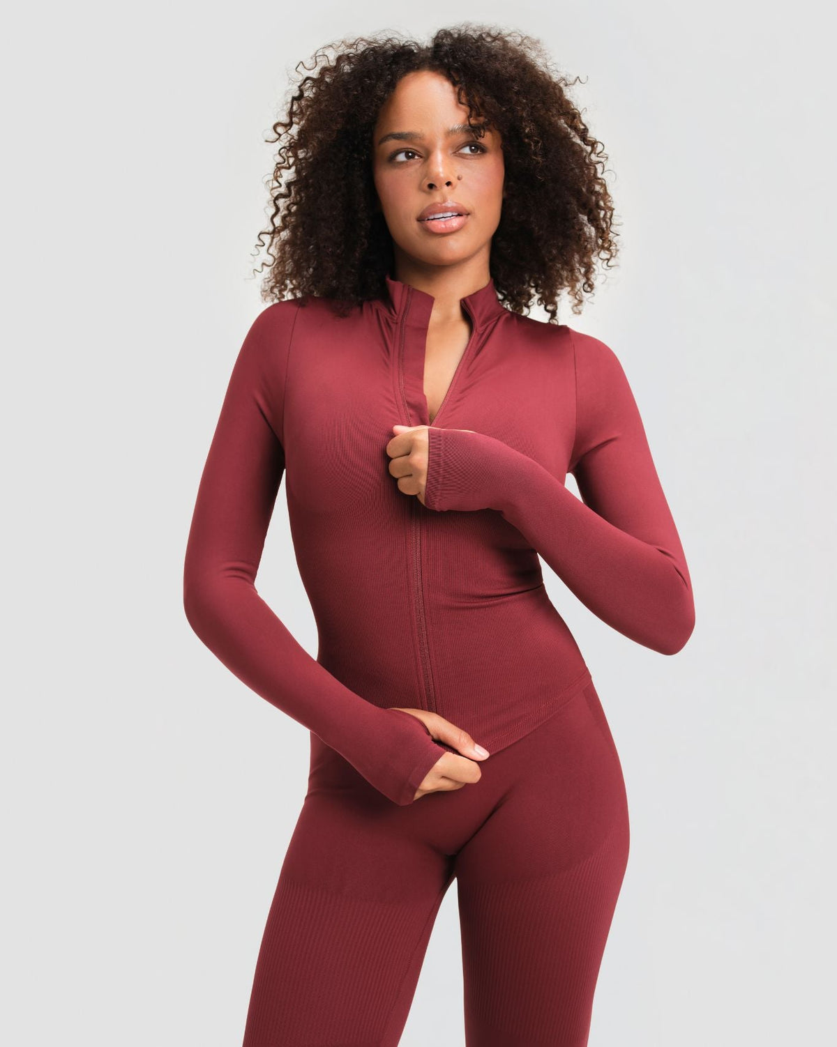 Elevate™ Compression Long Sleeve Jacket | Fine Wine