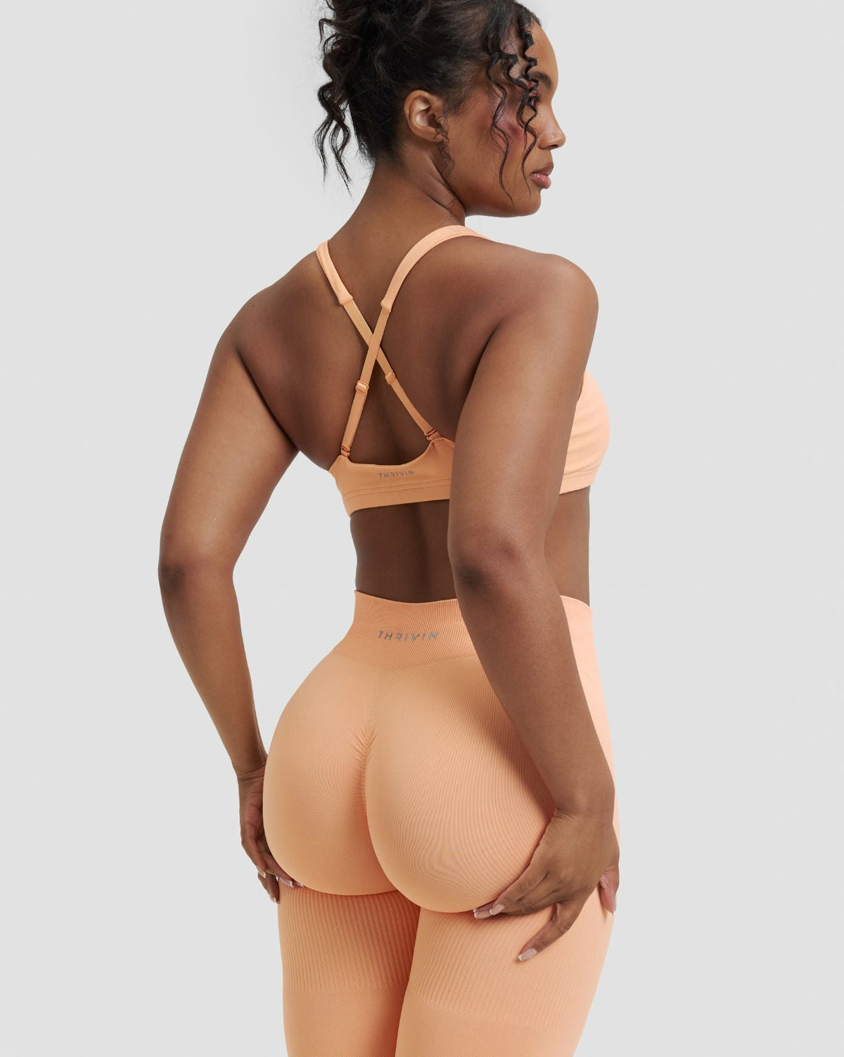 RiseFit Sculpting Mid Waist Scrunch Leggings Melon Ice