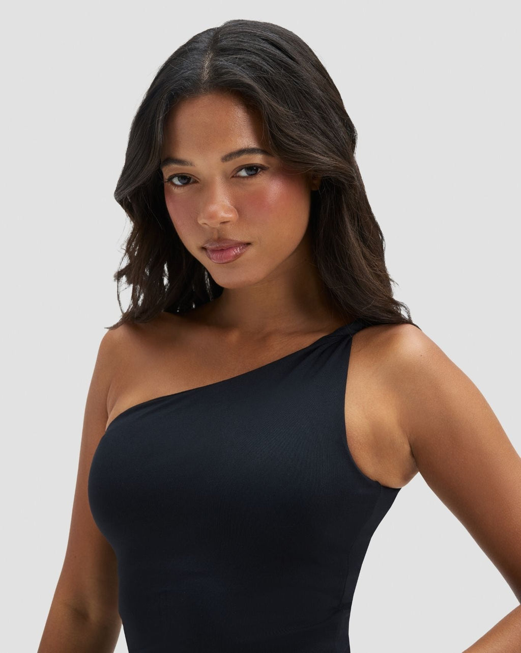 RiseFit Sculpting Asymmetric Twist Top Night Black