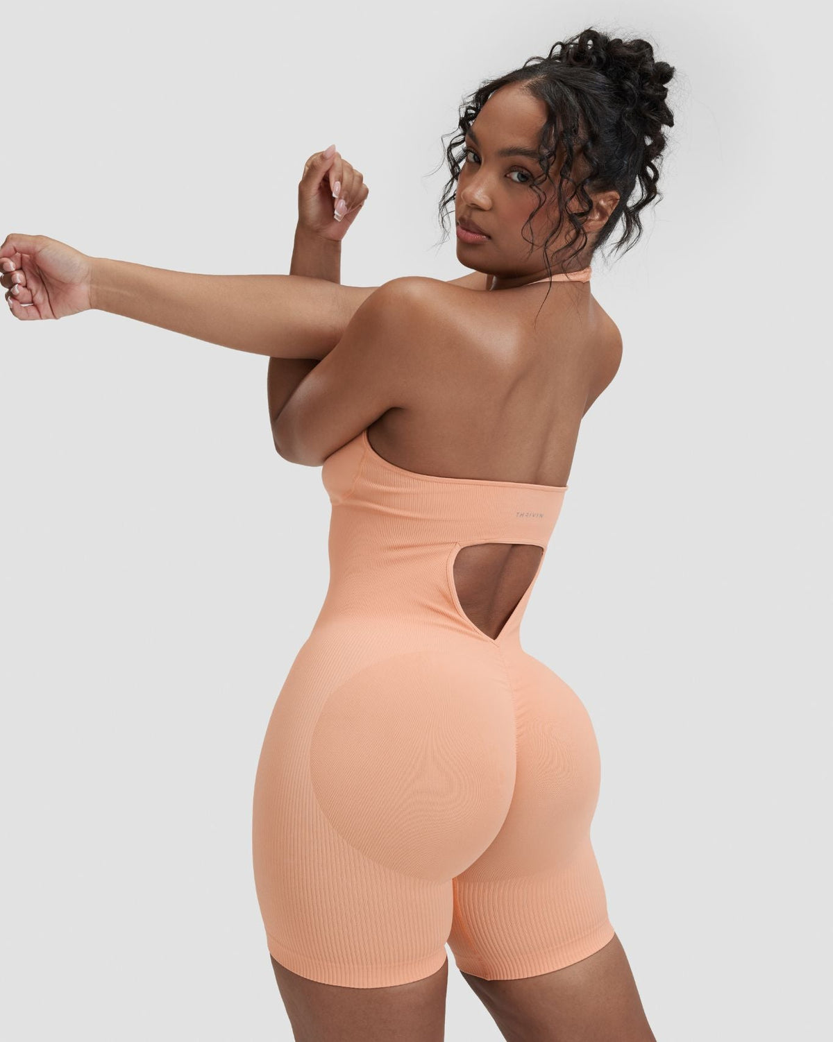 RiseFit Sculpting Halterneck All In One Melon Ice