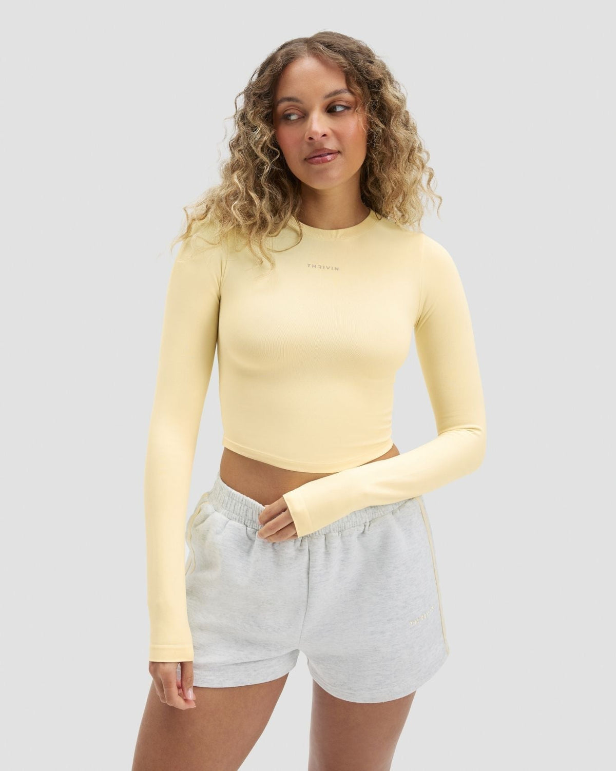 Elevate™ Compression Long Sleeve Top | Golden Butter