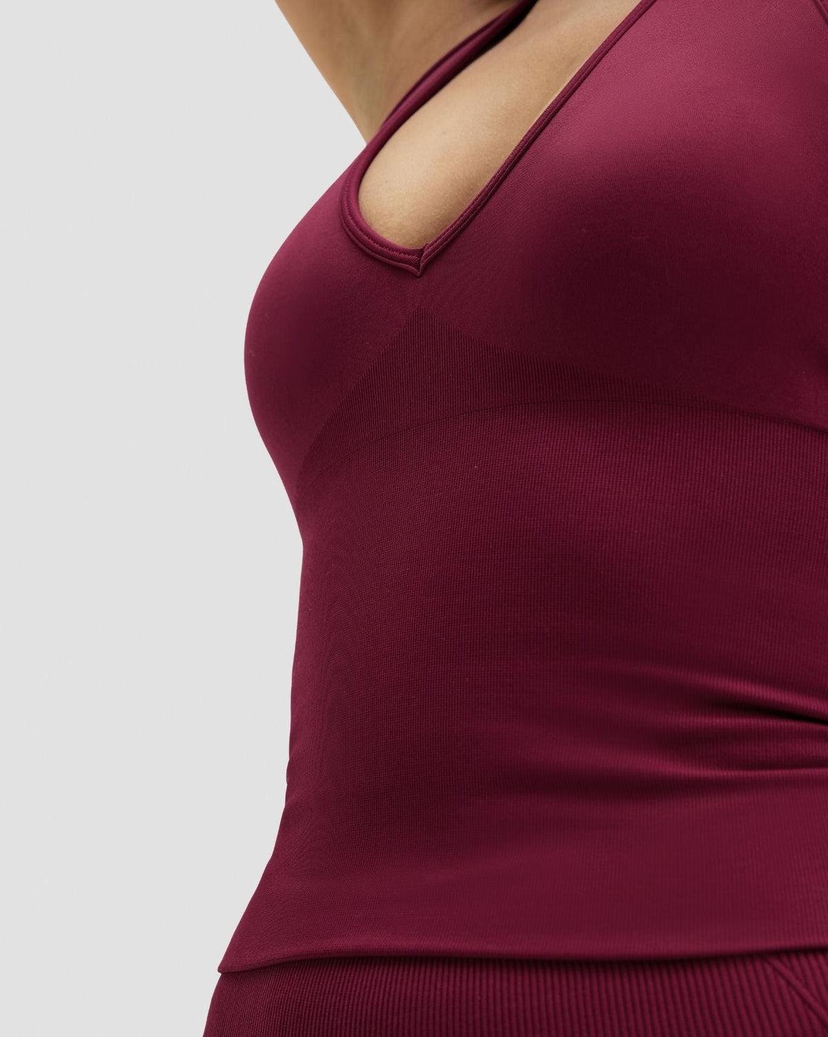 Elevate™ Sculpting Seamless Halterneck Top | Cherry Berry