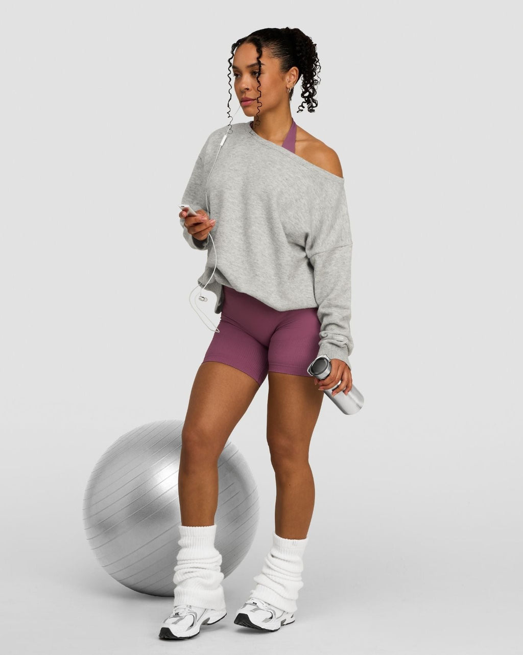 RiseFit Sculpting Mid Waist Scrunch Shorts Orchid Mauve