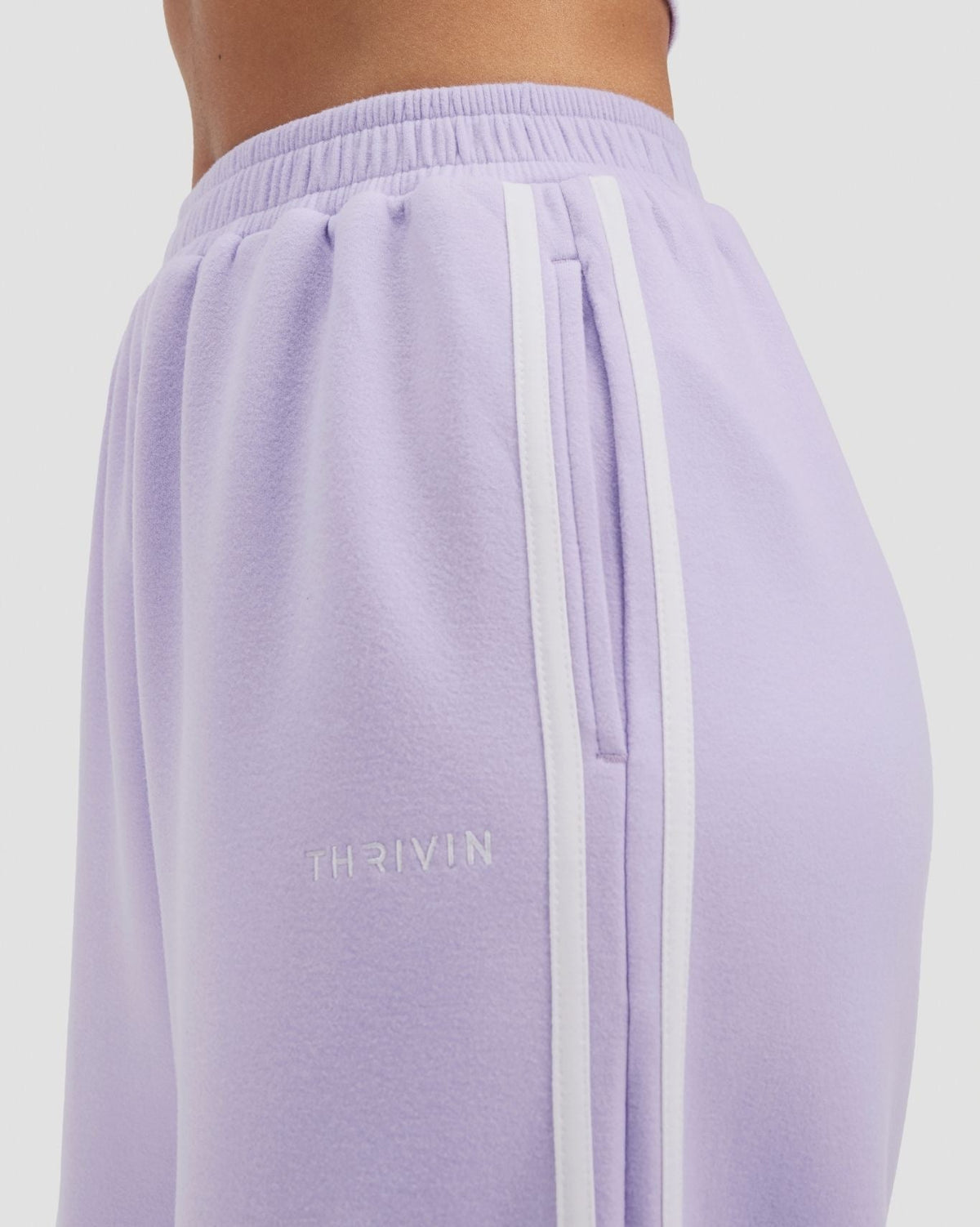 Essential Jersey Stripe Joggers Lilac
