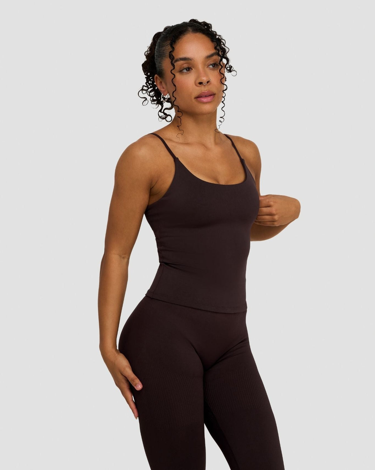 RiseFit Sculpting Seamless Scoop Neck Cami Coffee