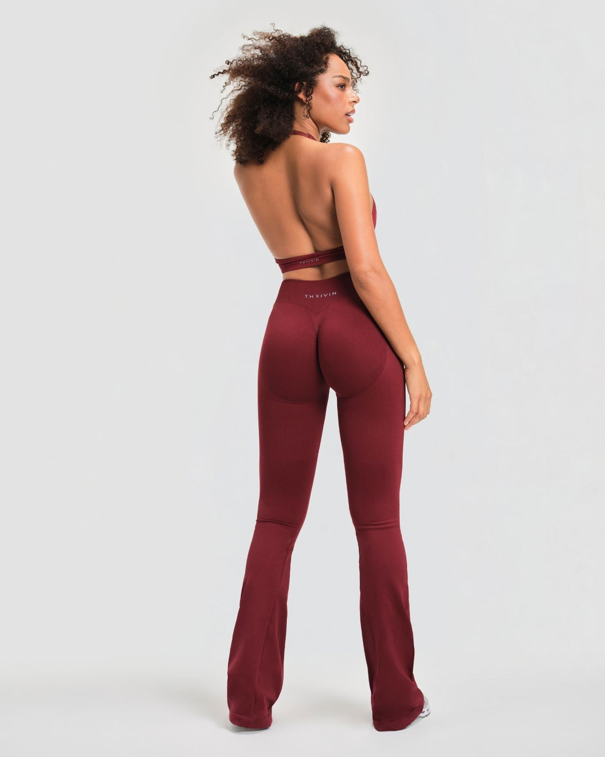 RiseFit Sculpting Mid V-Waist Flare Leggings Fine Wine