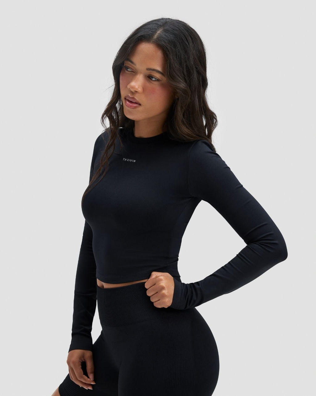 Elevate™ Compression Long Sleeve Top | Night Black