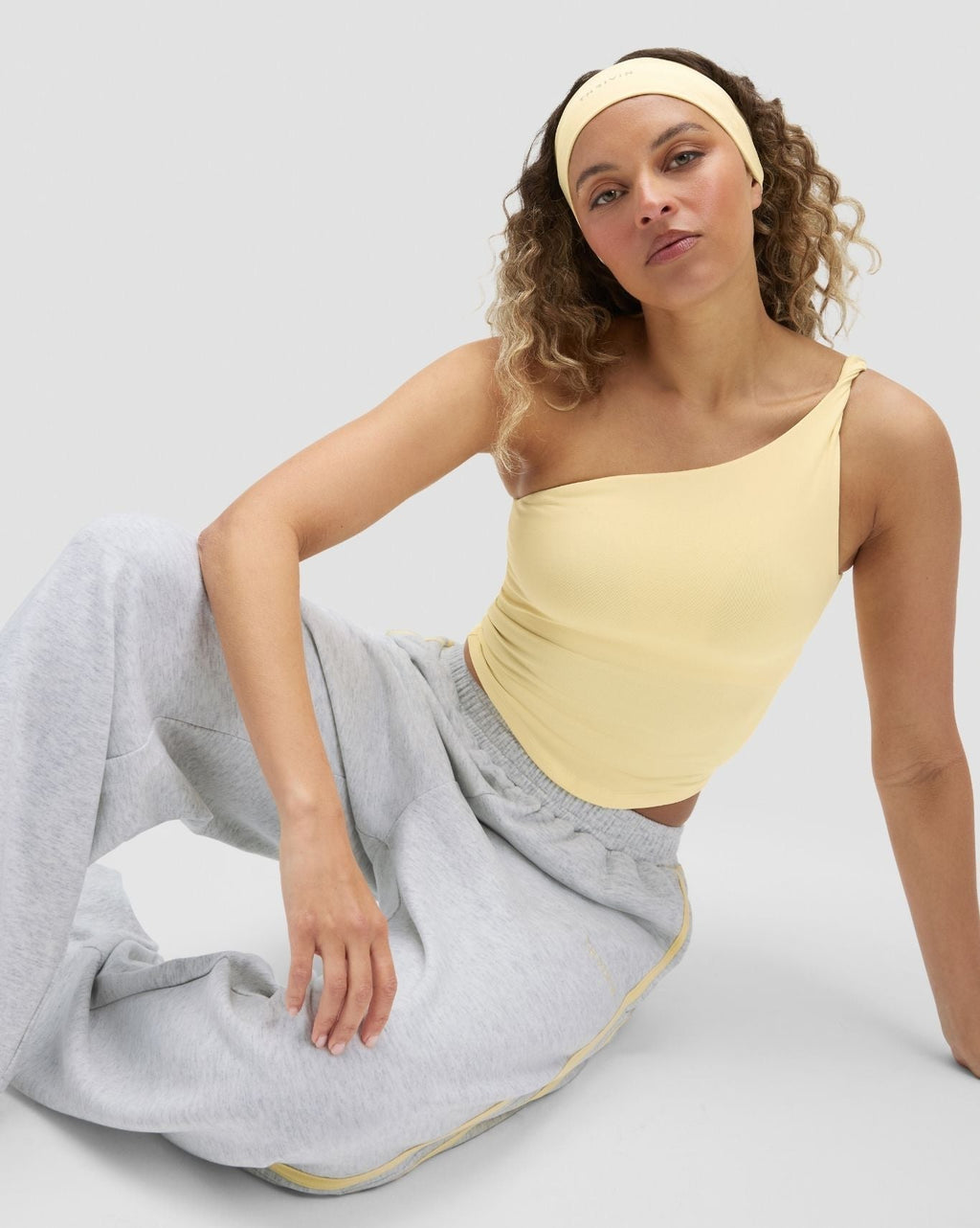 RiseFit Sculpting Asymmetric Twist Top Golden Butter