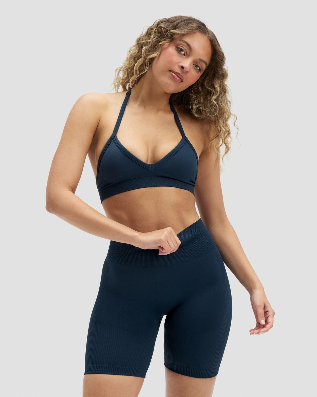 RiseFit Sculpting High Waist Scrunch Shorts Midnight Navy