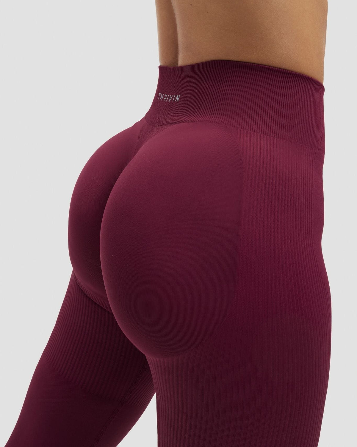 RiseFit Sculpting Mid Waist Scrunch Leggings Cherry Berry