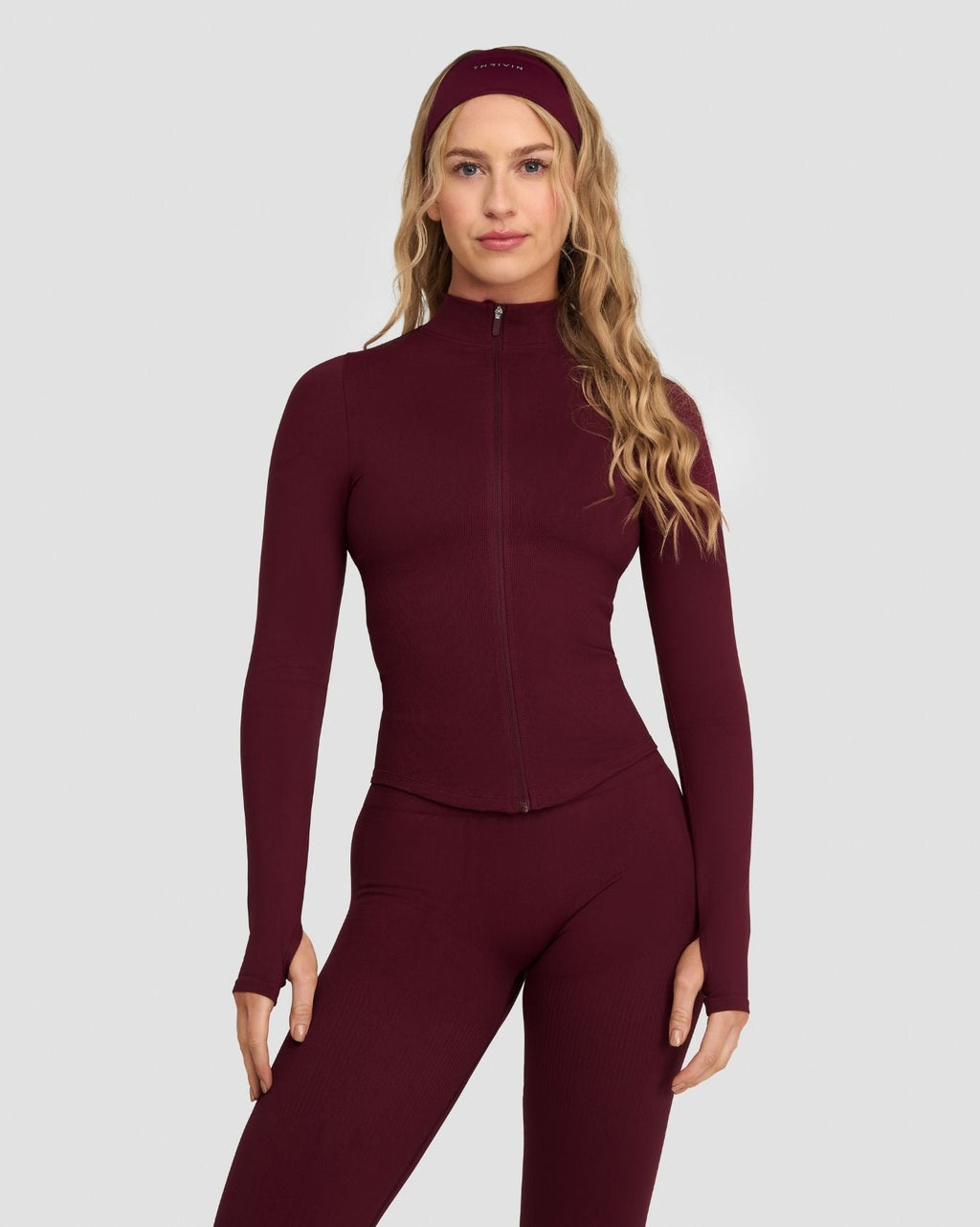 RiseFit Compression Long Sleeve Jacket Merlot