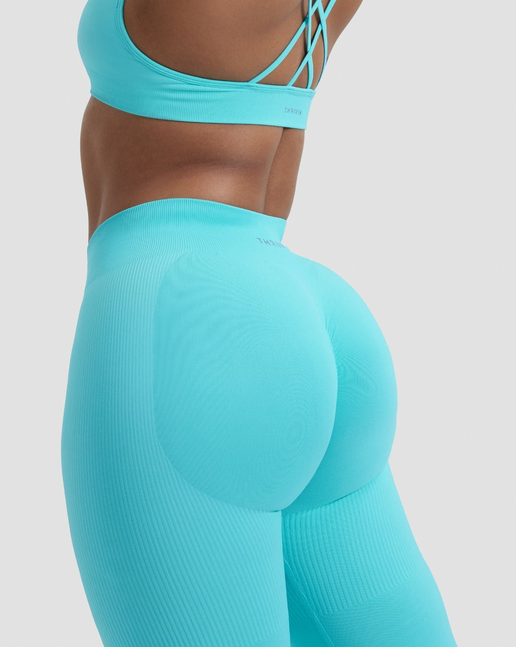 RiseFit Sculpting Mid Waist Scrunch Leggings Clear Tides