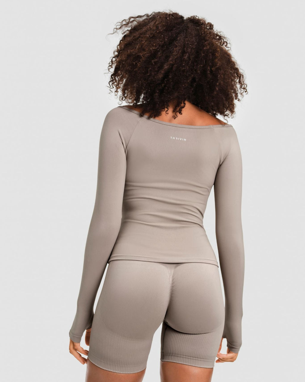 RiseFit Sculpting Seamless V-Neck Top Latte
