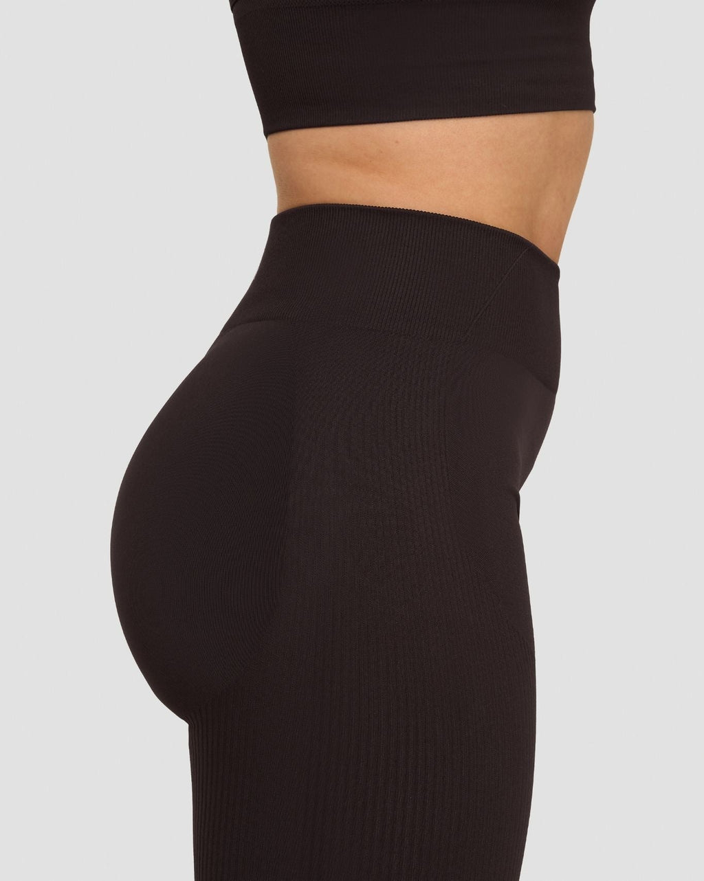 RiseFit Sculpting Mid Waist Scrunch Leggings Coffee