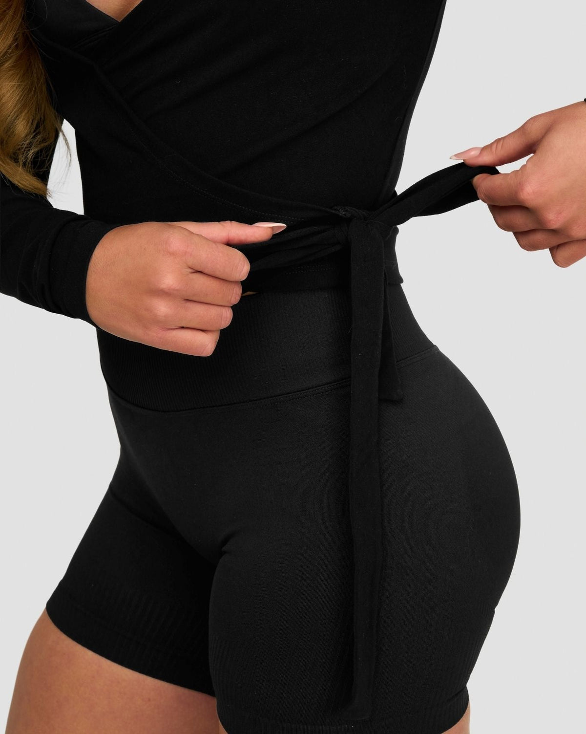 The Essential Collection Wrap Top Night Black