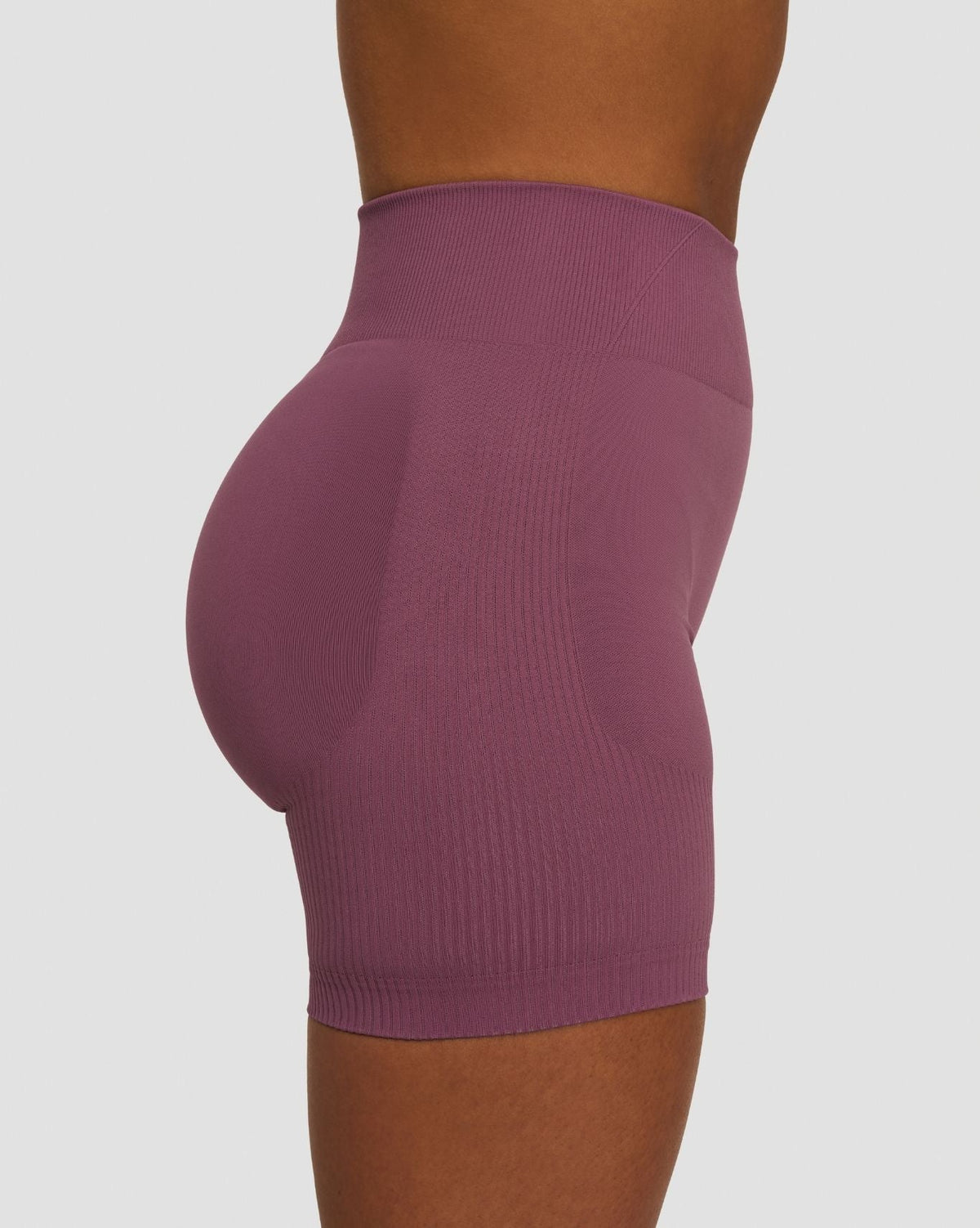 RiseFit Sculpting Mid Waist Scrunch Shorts Orchid Mauve