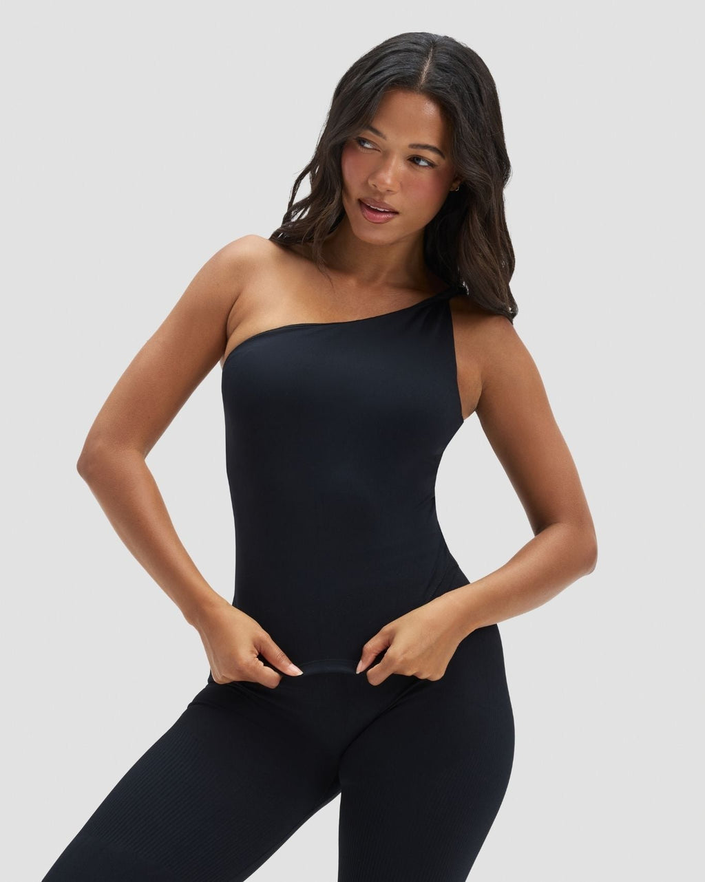 RiseFit Sculpting Asymmetric Twist Top Night Black