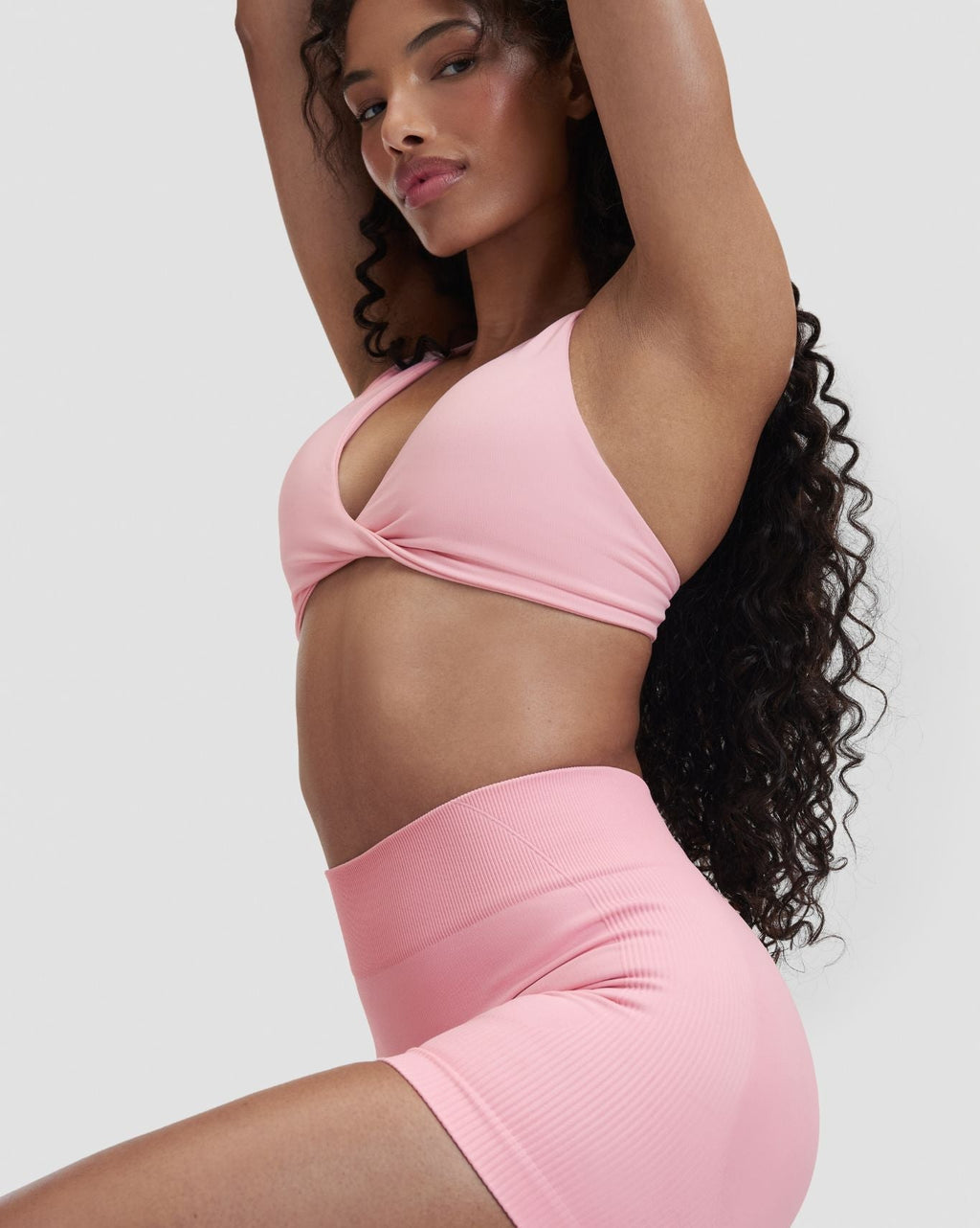 RiseFit Sculpting Seamless Twisted Bra Cotton Pink