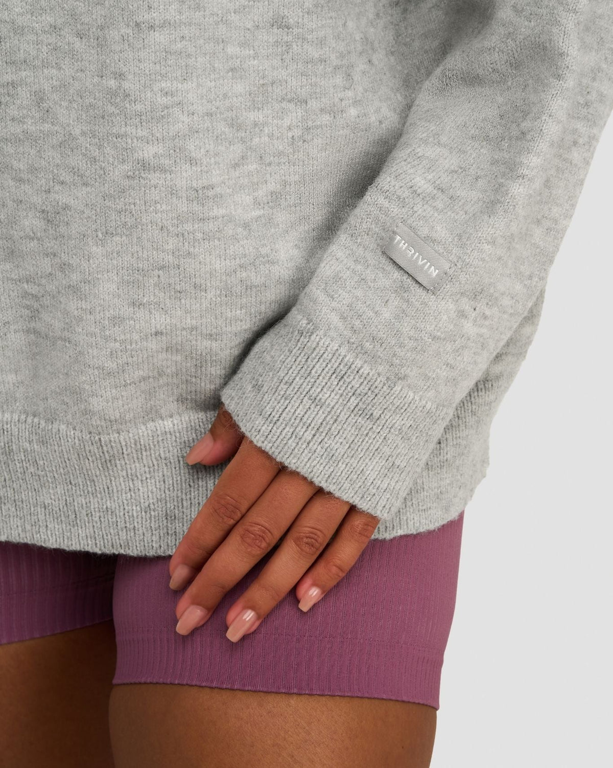 The Essential Collection Off The Shoulder Wool Blend Sweater | Grey Melange