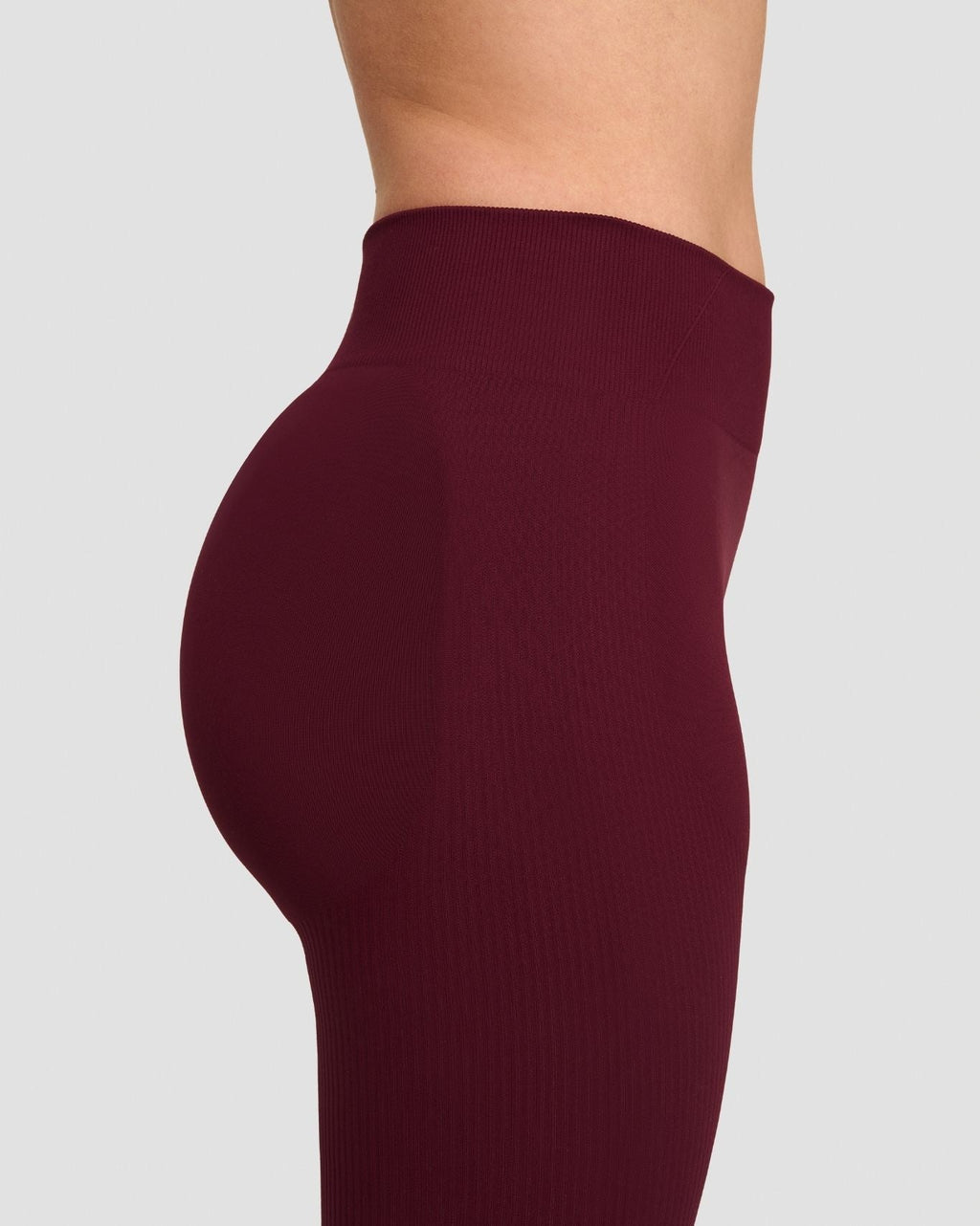 RiseFit Sculpting Mid Waist Scrunch Leggings Merlot