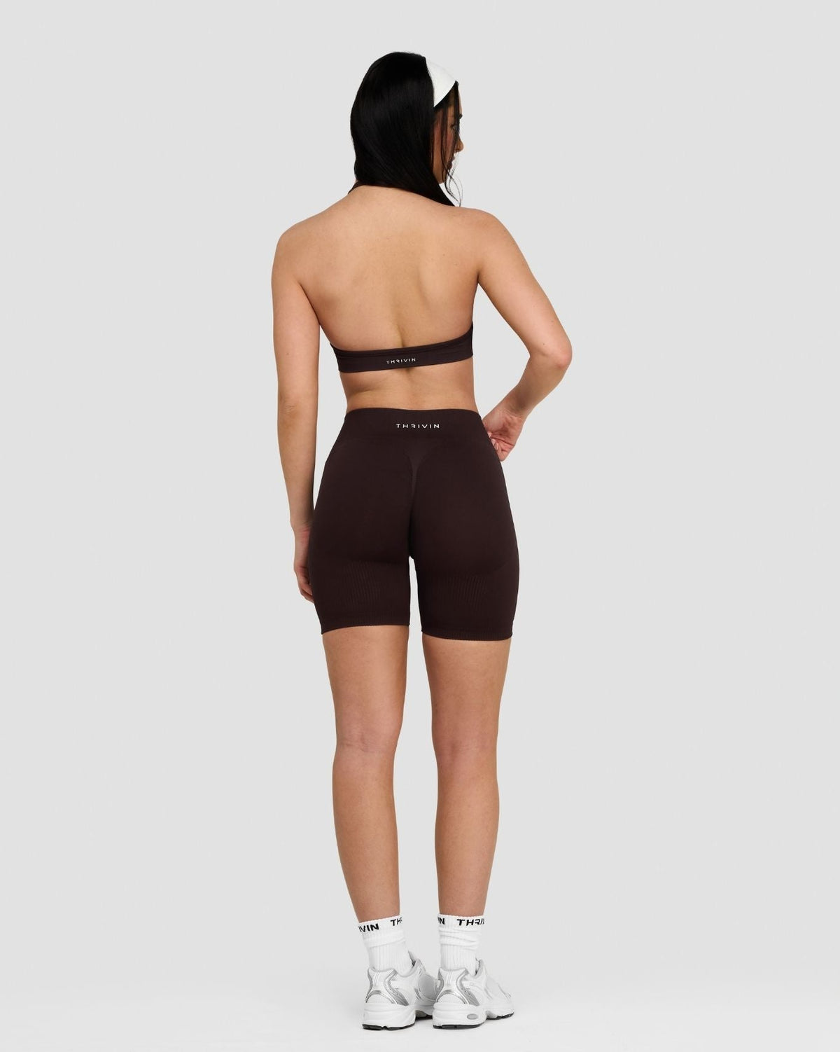 RiseFit Sculpting Seamless Adjustable Halter Bra Coffee