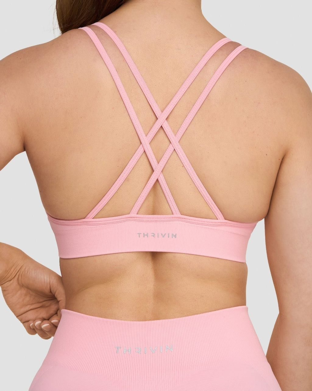 RiseFit Sculpting Seamless High Apex Bra Cotton Pink