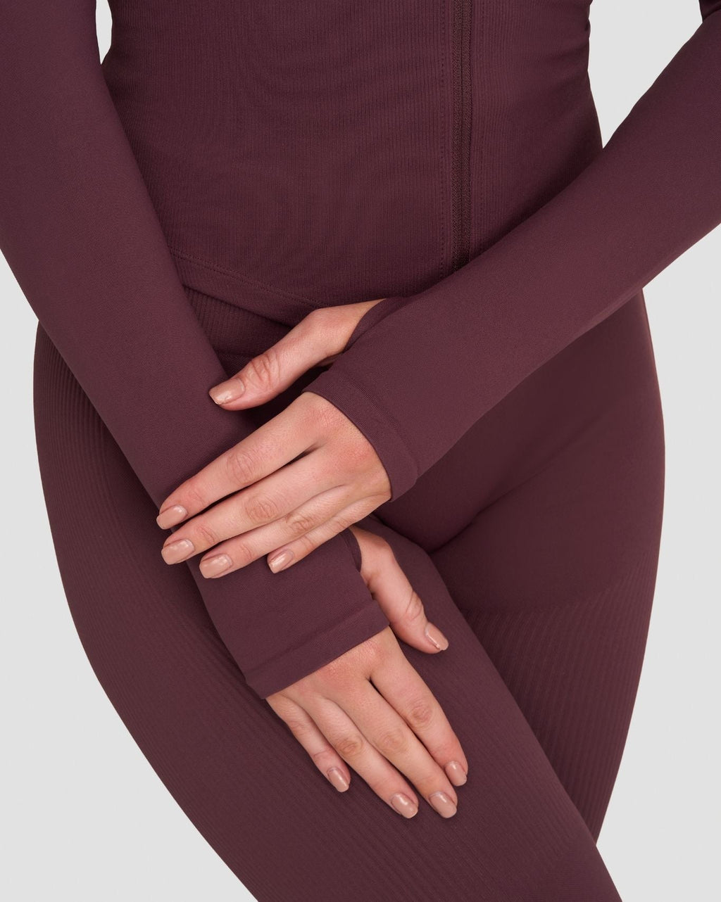 RiseFit Compression Long Sleeve Jacket Dark Mauve