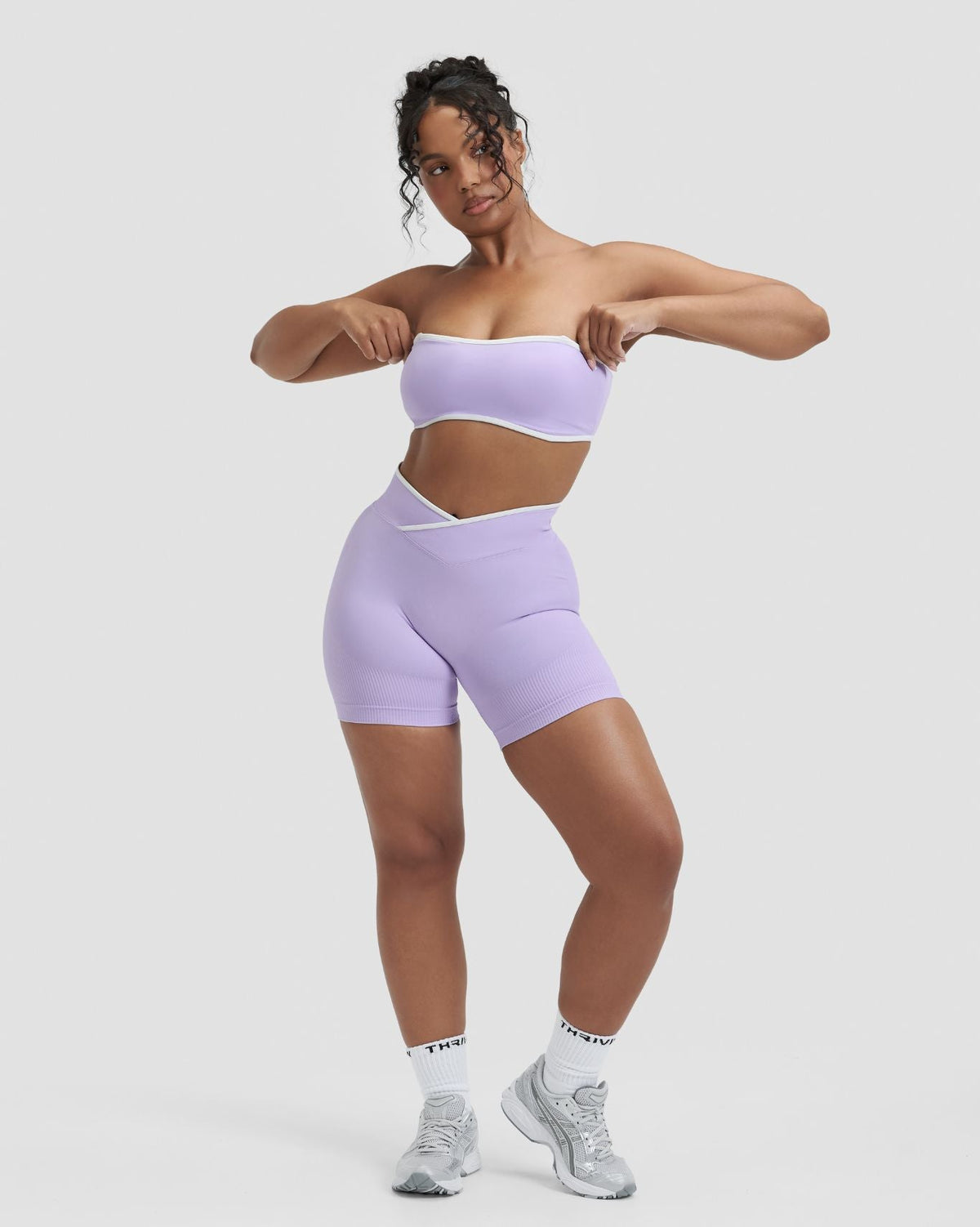 RiseFit Outline Bandeau Bra Lilac