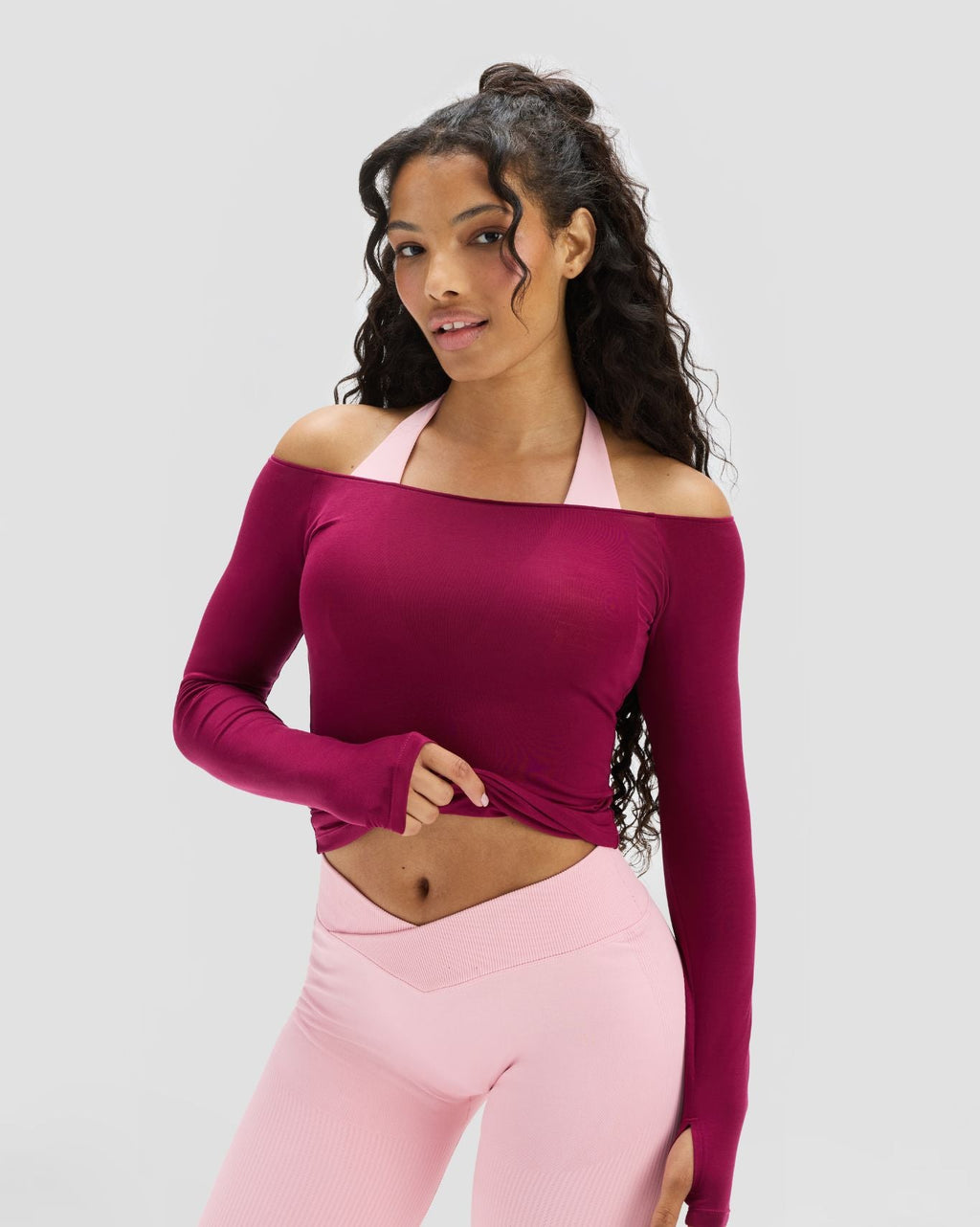 The Essential Collection Boat Neck Top | Cherry Berry