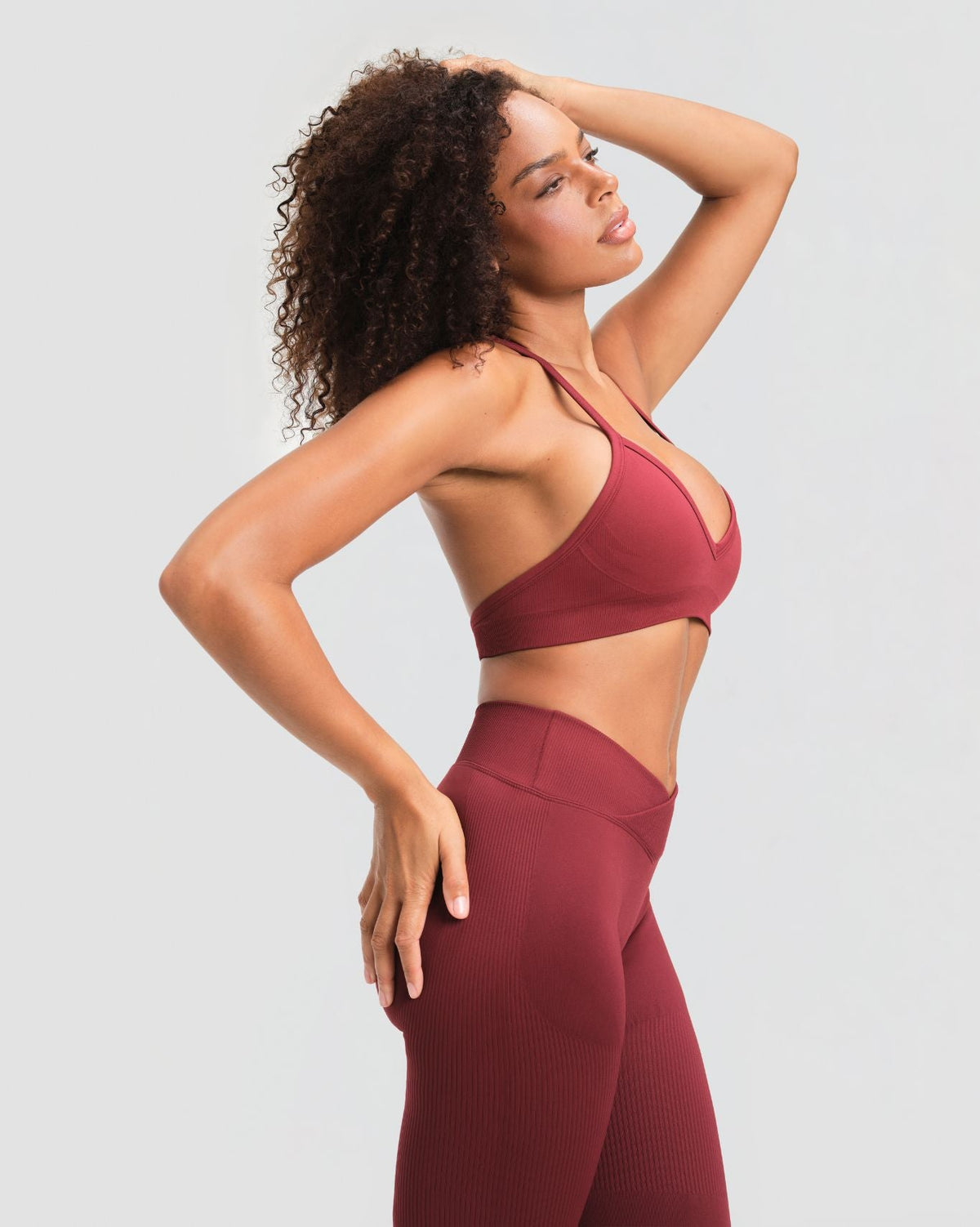 Elevate™ Sculpting Seamless Adjustable Halter Bra | Fine Wine