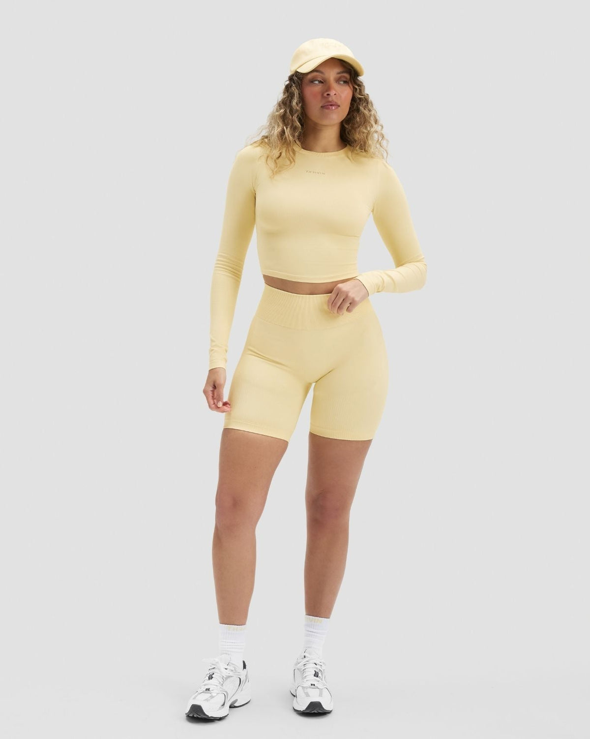 RiseFit Sculpting High Waist Scrunch Shorts Golden Butter