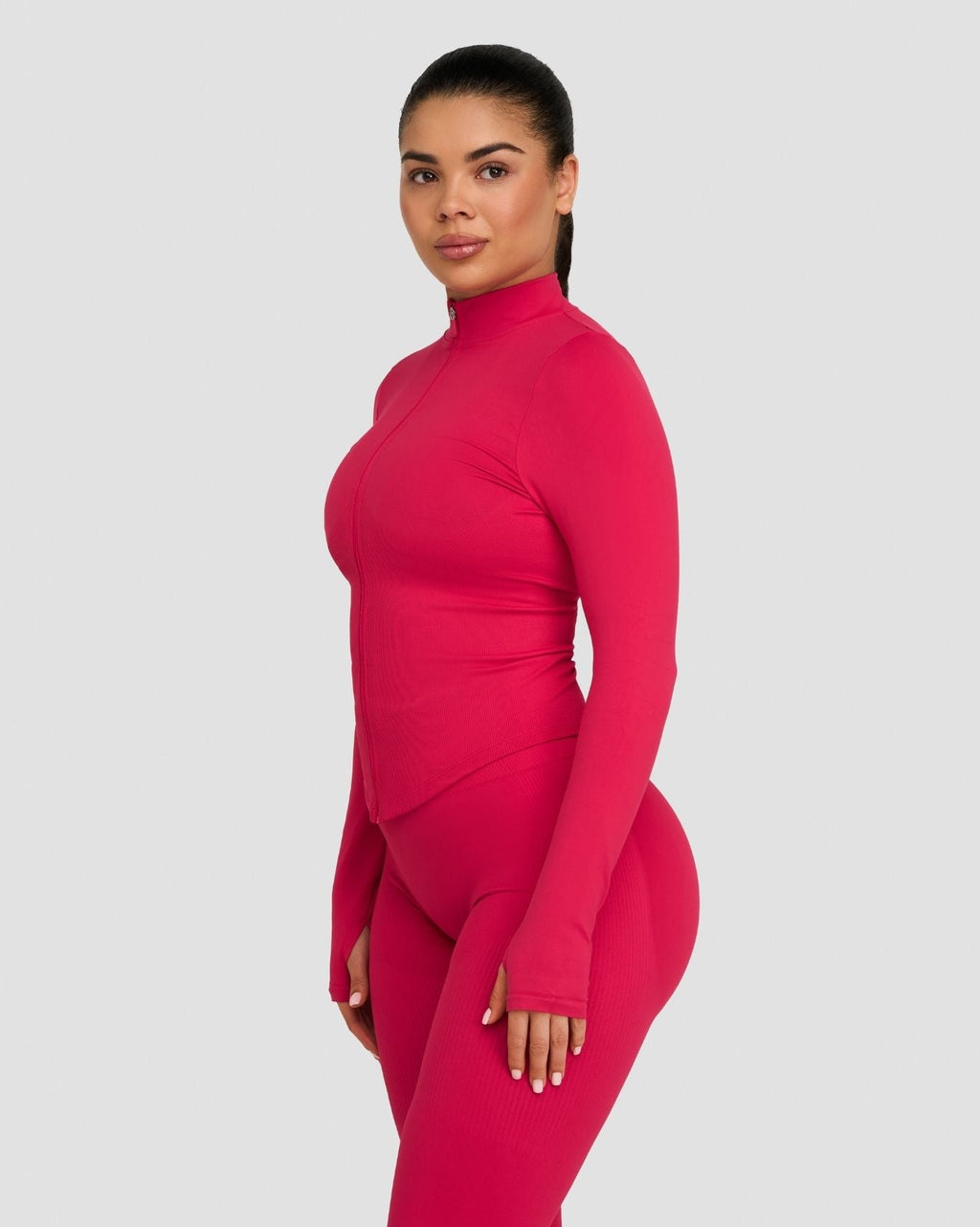 Elevate™ Compression Long Sleeve Jacket | Strawberry
