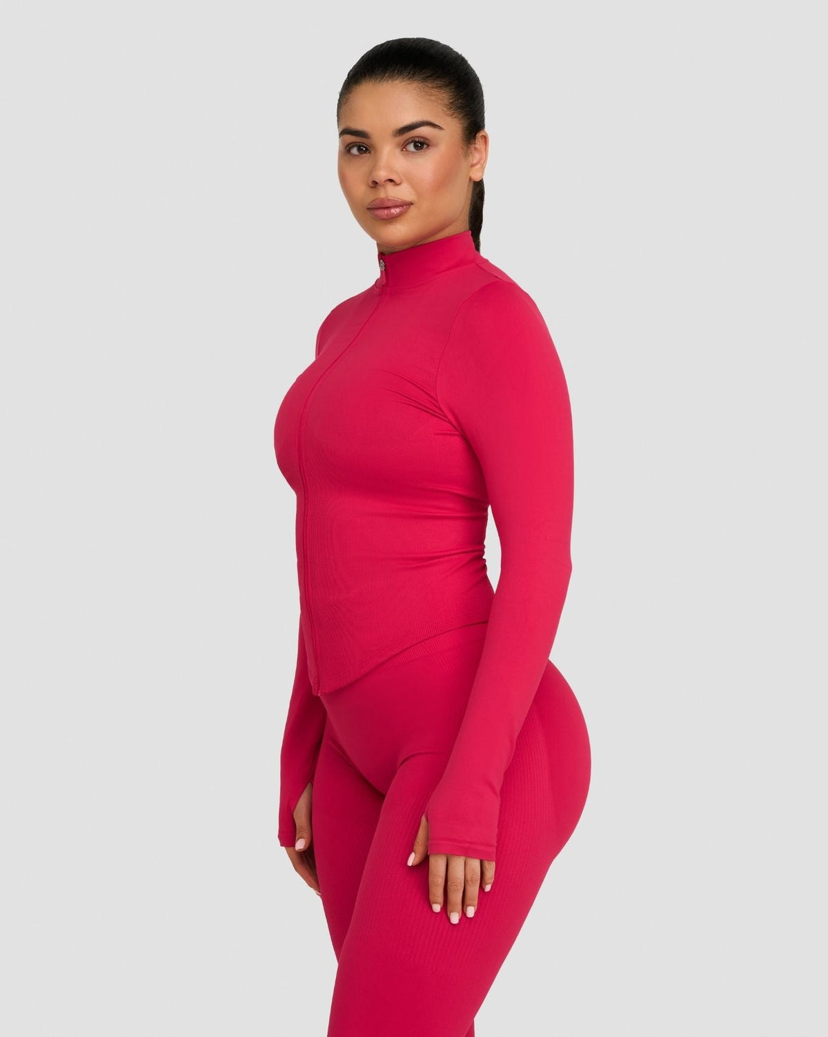 Elevate™ Compression Long Sleeve Jacket | Strawberry