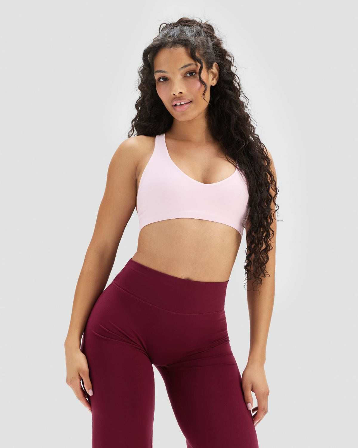 Essence Racer Back Sports Bra | Cherry Blossom