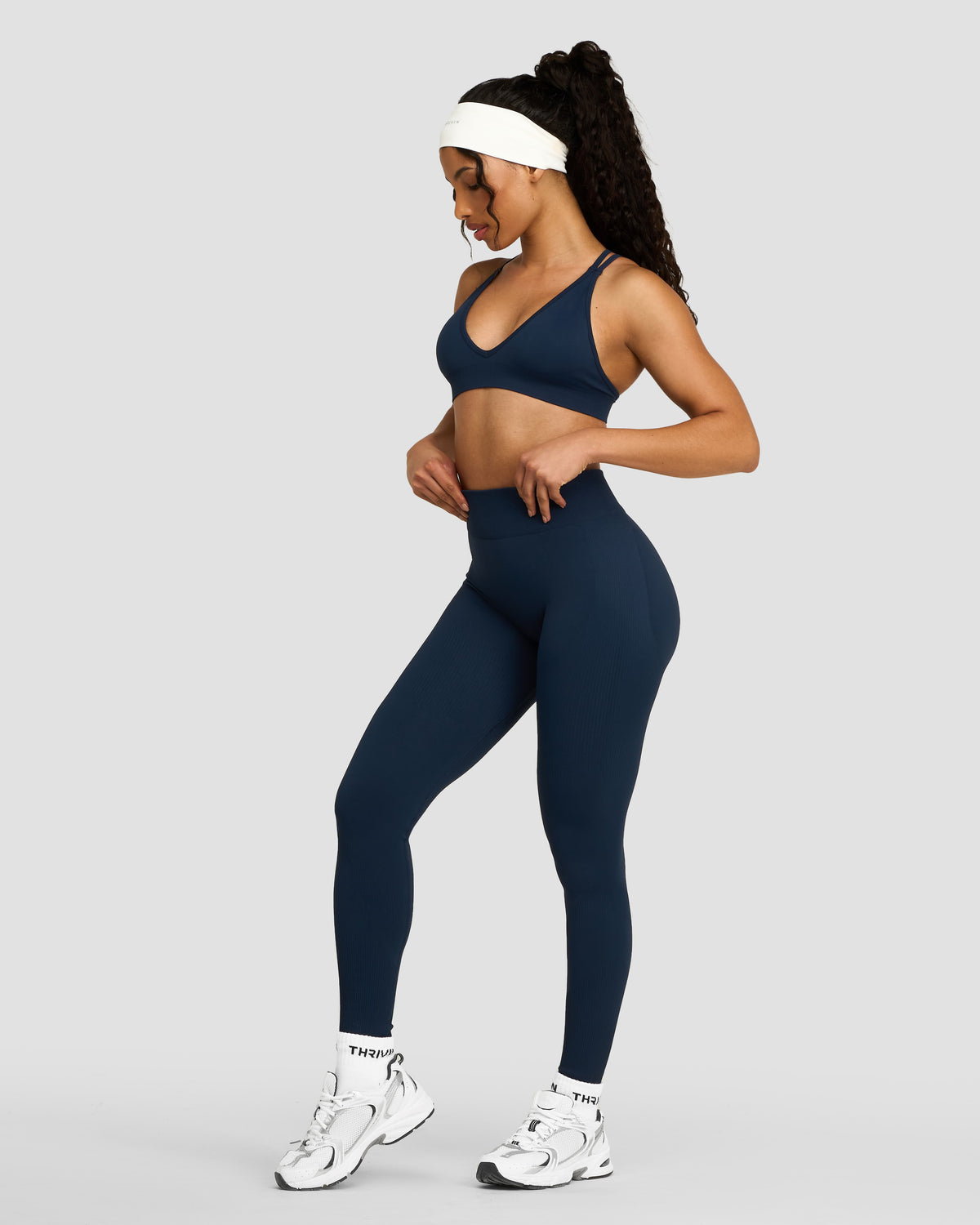 RiseFit Sculpting Mid Waist Scrunch Leggings Midnight Navy