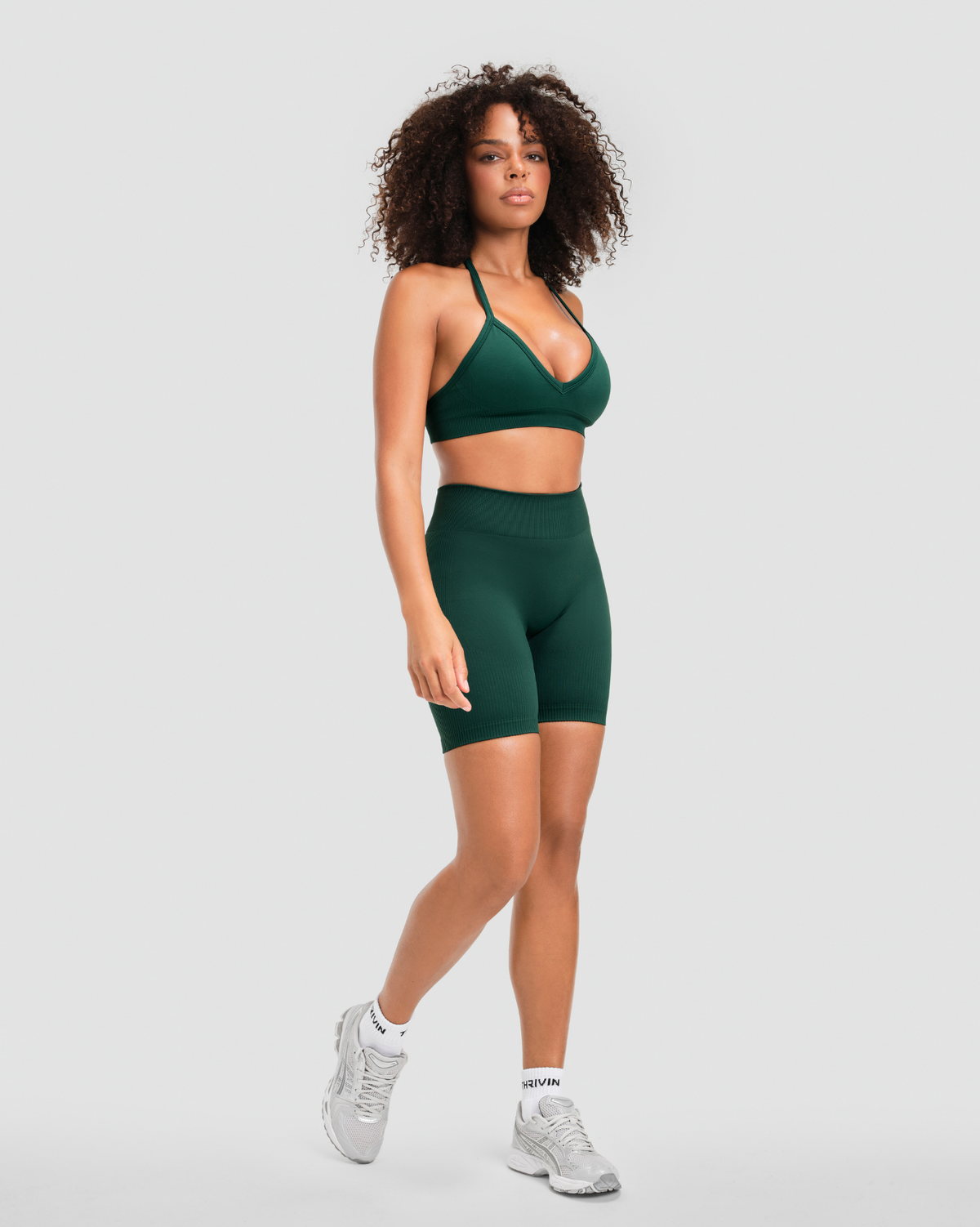 Elevate™ Sculpting Mid Waist Scrunch Shorts | Pine Green
