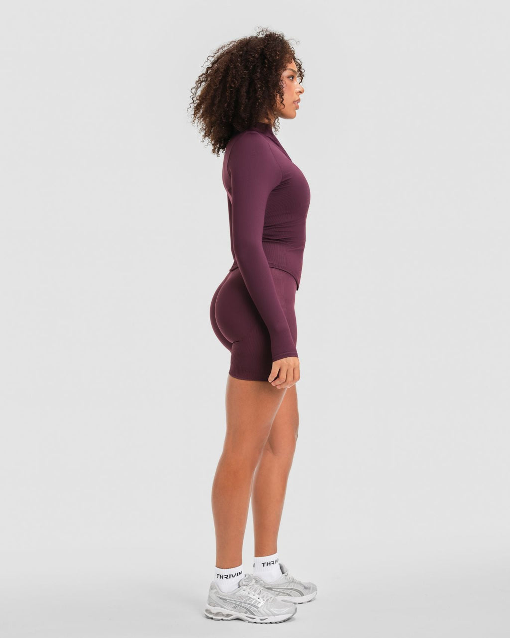 Elevate™ Compression Long Sleeve Jacket | Winter Plum