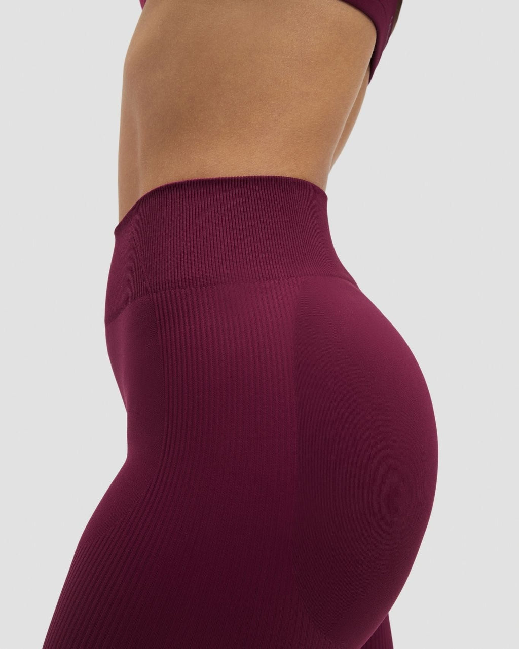 RiseFit Sculpting Mid Waist Scrunch Leggings Cherry Berry