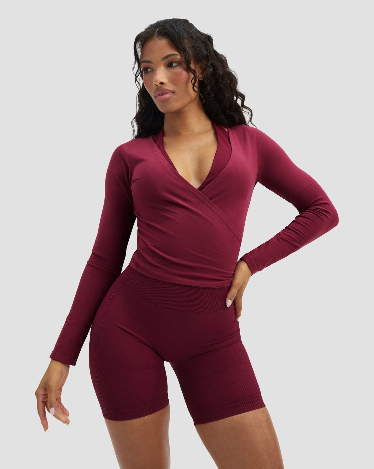 The Essential Collection Wrap Top | Cherry Berry
