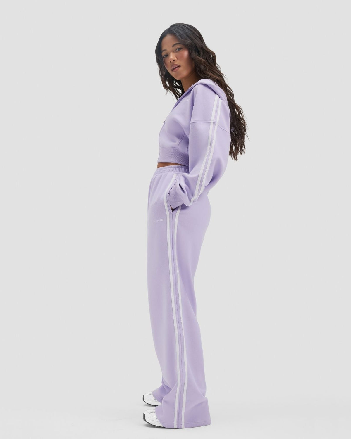 Essential Jersey Stripe Joggers Lilac