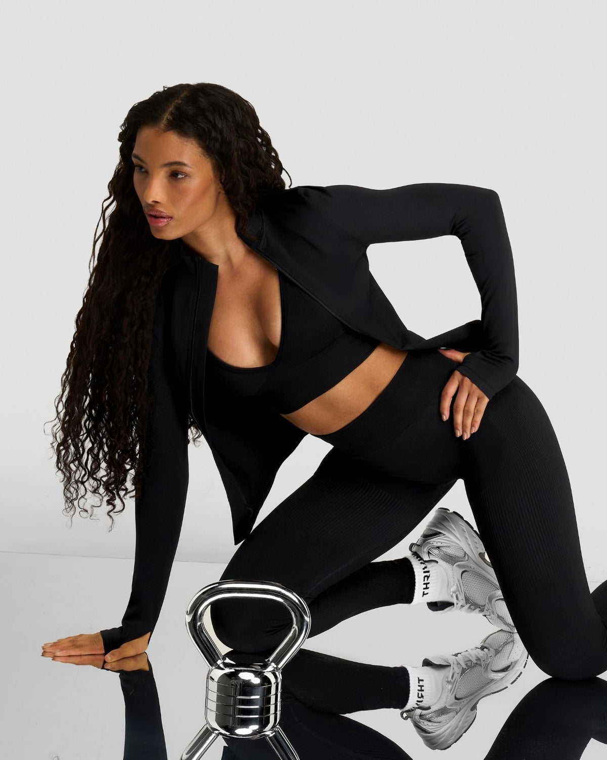 Elevate™ Compression Long Sleeve Jacket | Night Black