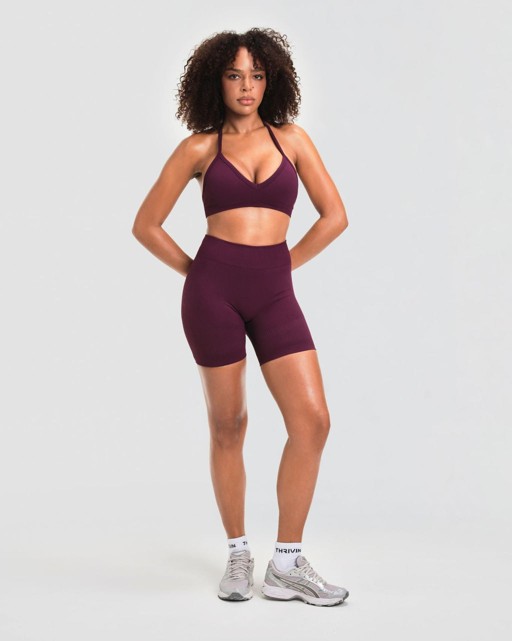 Elevate™ Sculpting Mid Waist Scrunch Shorts | Winter Plum