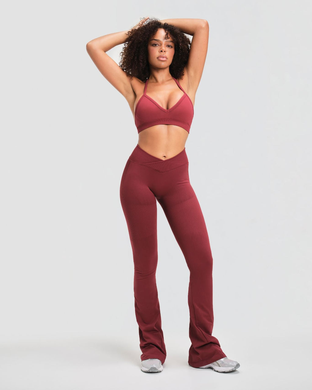 Elevate™ Sculpting Seamless Adjustable Halter Bra | Fine Wine
