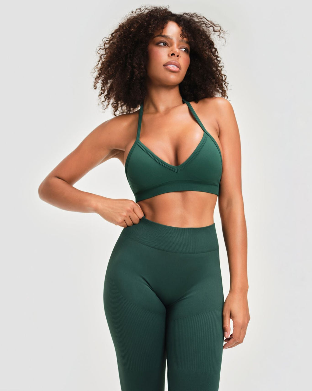 Elevate™ Sculpting Mid Waist Scrunch Leggings | Pine Green