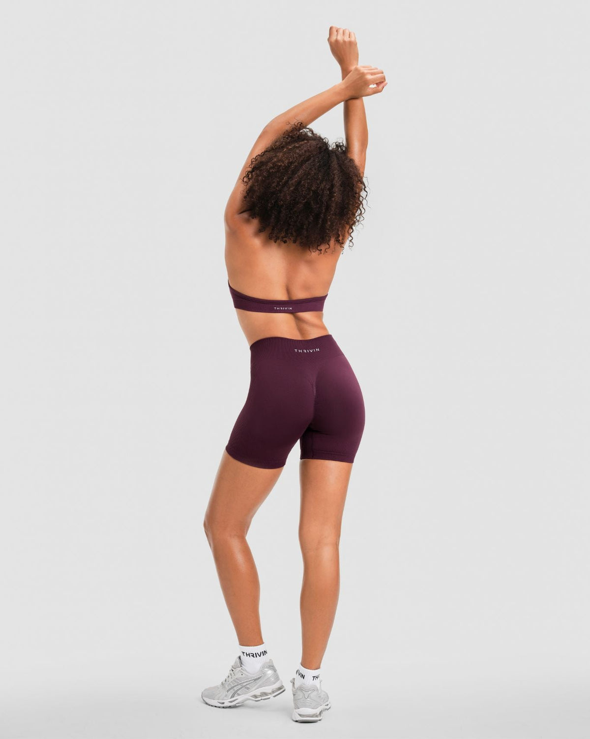 Elevate™ Sculpting Mid Waist Scrunch Shorter Shorts | Winter Plum