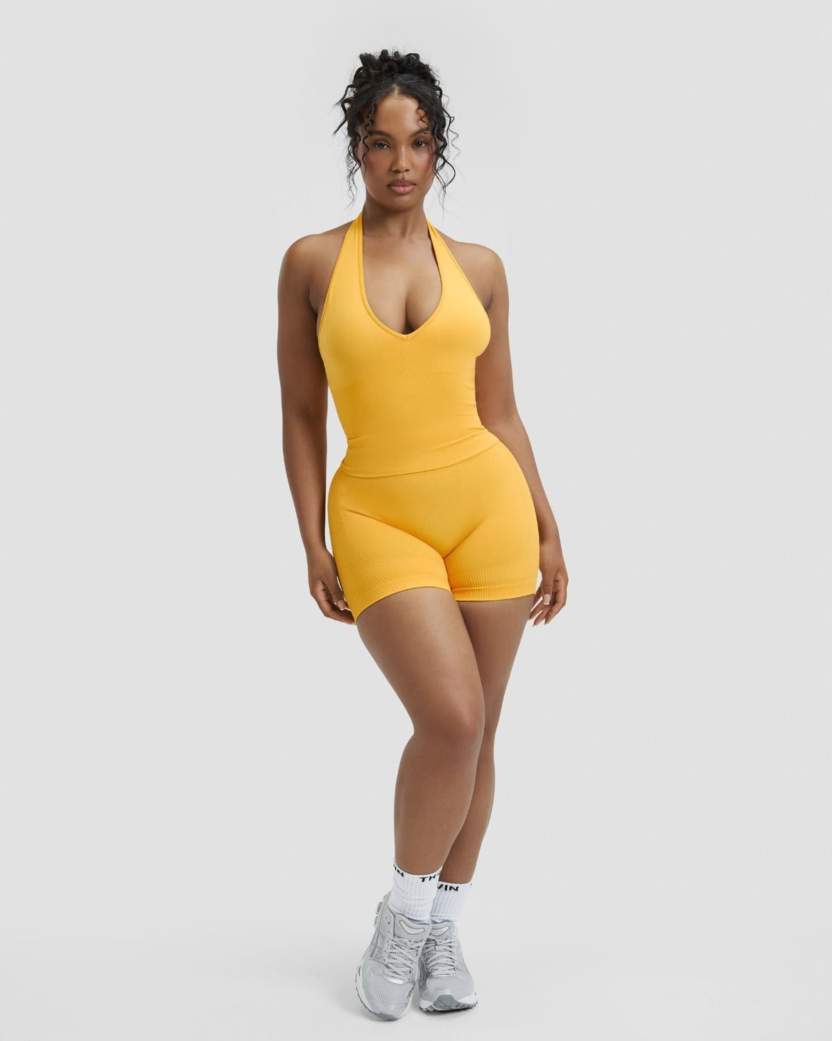 RiseFit Sculpting Seamless Halterneck Top Banana