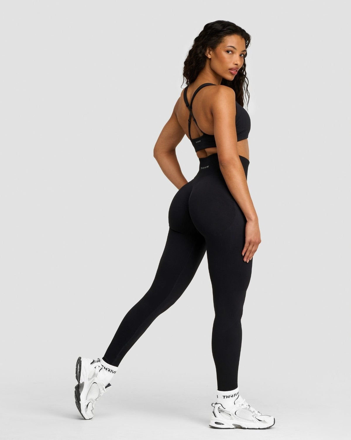 RiseFit Sculpting High Waist Scrunch Leggings Night Black