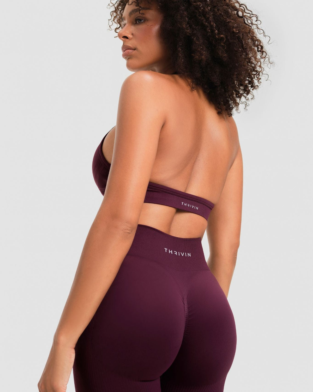 Elevate™ Sculpting Mid Waist Scrunch Leggings | Winter Plum