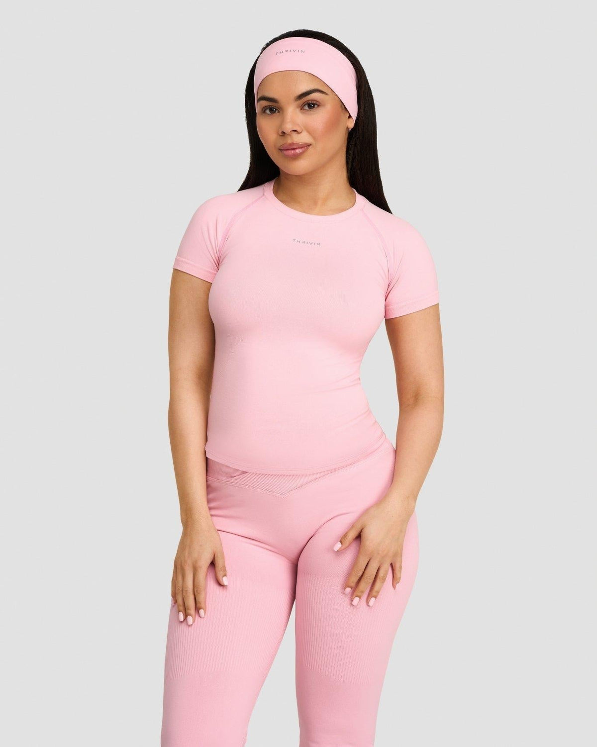 RiseFit Compression T-Shirt Cotton Pink