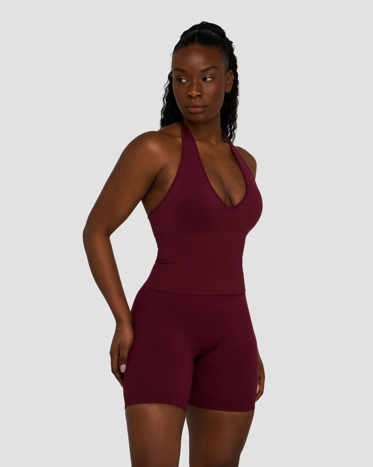 Elevate™ Sculpting Seamless Halterneck Top | Merlot